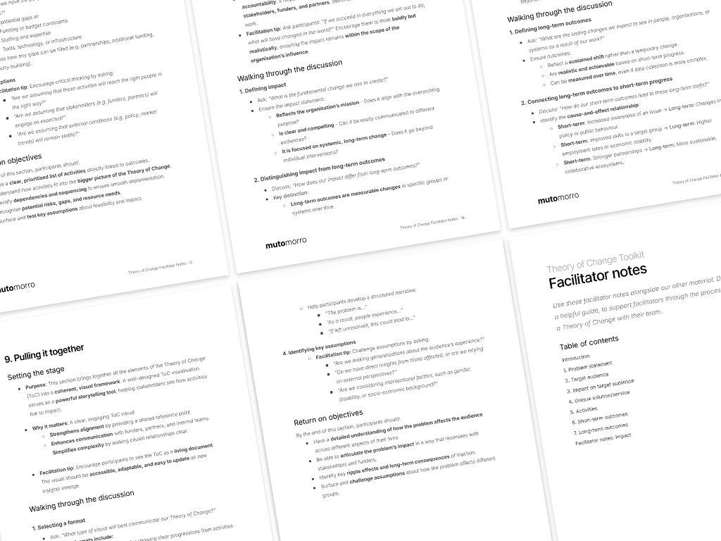 Theory of Change Facilitator Notes